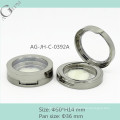 AG-JH-C-0392A AGPM Cosmetic Packaging Round Special Custom Flip-Cap Powder Empty Container With Window